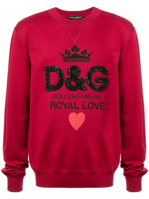 dolce and gabbana red sweatshirt