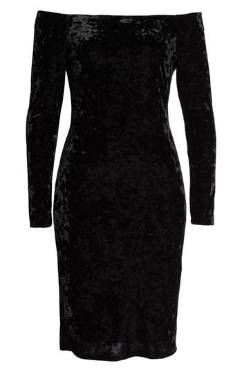 eliza j off the shoulder velvet dress