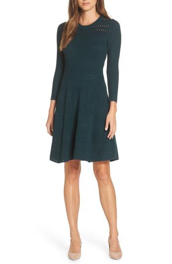 eliza j stitch detail sweater dress