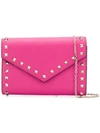 Valentino Garavani Rockstud Clutch In Pink