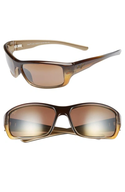 Maui Jim Barrier Reef 62mm Polarizedplus2® Sunglasses In Brown Gold/ Bronze