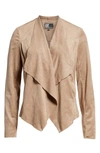 Kut From The Kloth Tayanita Faux Suede Jacket In Khaki