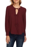 1.state Center Tie Blouse In Rich Chianti