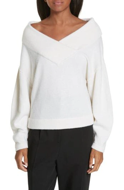 Ji Oh Crop Wool & Cashmere Sweater In Cream