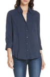 L Agence Ryan Blouse In Steel Blue