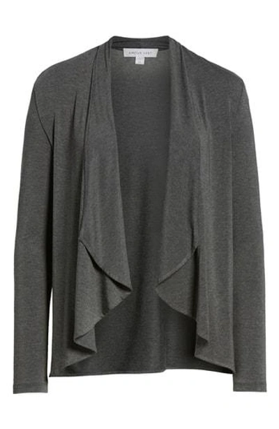 Amour Vert Michaela Stretch Modal Cardigan In Anthracite