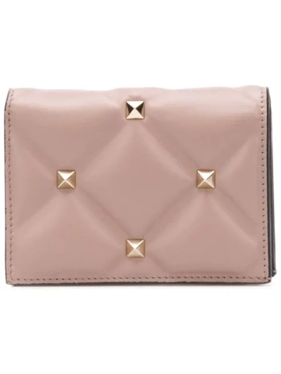Valentino Garavani Valentino Valentio Garavani Candystud French Flap Wallet - Neutrals