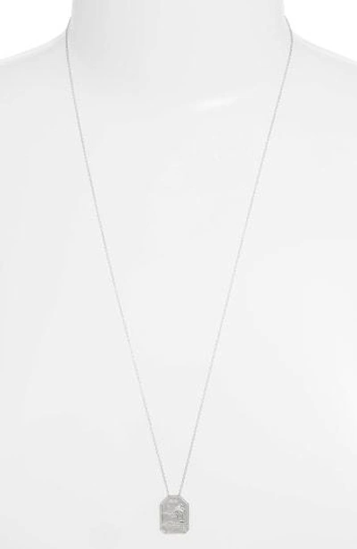 Jennifer Zeuner Jewelry Kiana Zodiac Pendant Necklace In Aquarius-silver