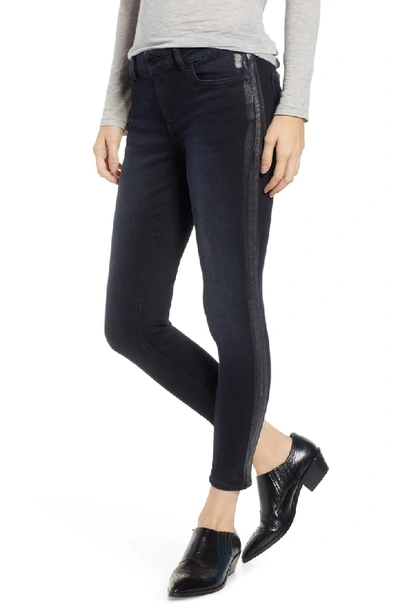 Dl Florence Cropped Mid-rise Skinny Jeans With Side-stripes In Otis