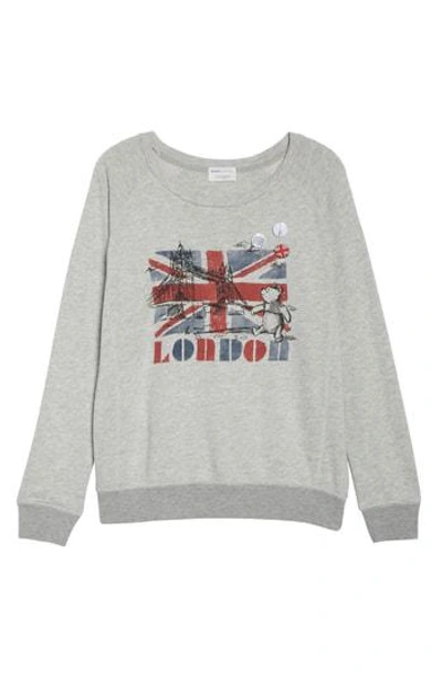 David Lerner London Bridge French Terry Sweatshirt In Heather Grey/ Hea