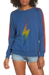 Aviator Nation Bolt Fade Sweatshirt In Vintage Caribbean/ Rainbow