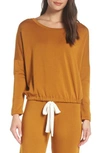 Eberjey Winter Heather Slouchy Tee In Burnt Amber