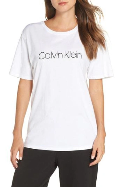 Calvin Klein Monogram Lounge Tee In White