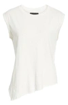 Hudson Roll Sleeve Tank In Off White
