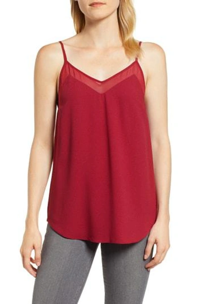 1.state Chiffon Inset Camisole In Lush Berry