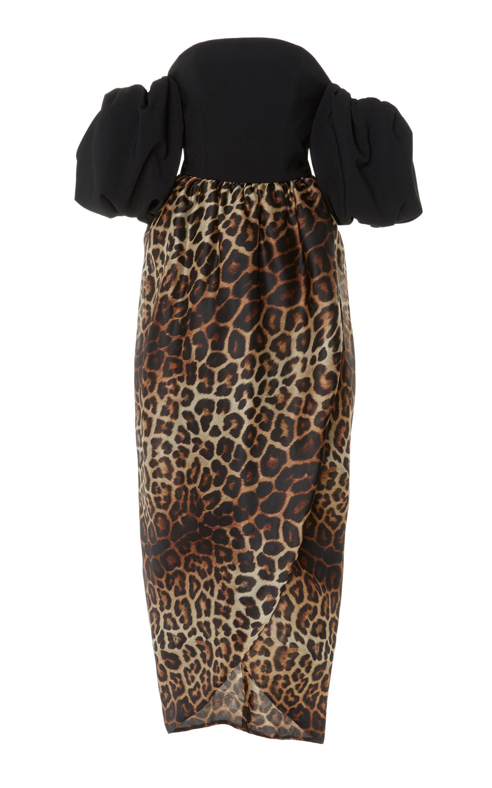 christian siriano leopard dress