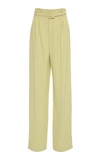 Off-white Wide-leg Pleated High-rise Pants In Neutral