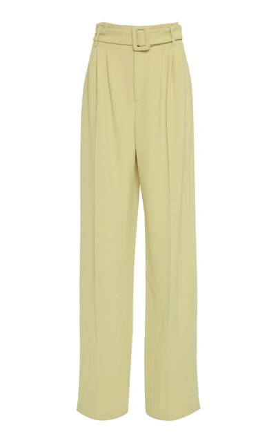 Off-white Wide-leg Pleated High-rise Pants In Neutral
