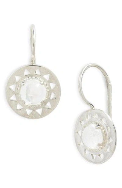 Anzie Moonstone Drop Earrings In Silver