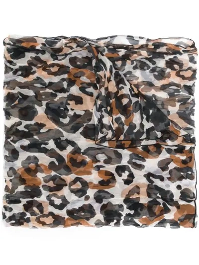 Sonia Rykiel Leopard Print Scarf - Neutrals