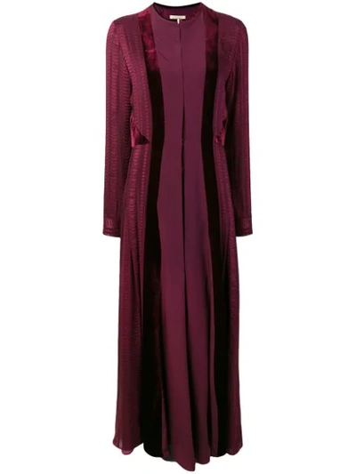 Zeus + Dione Zipped Flared Maxi Dress In Purple
