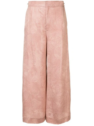 Roland Mouret High Waisted Wide Leg Trousers In Pink