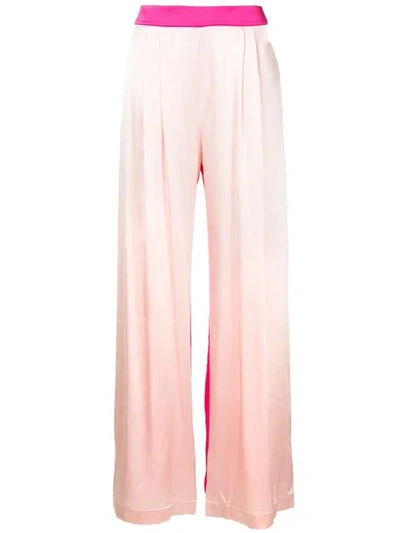 Michael Lo Sordo High Waisted Wide Leg Trousers In Pink