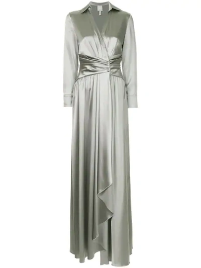 Huishan Zhang Ruched Design Dress In Grey