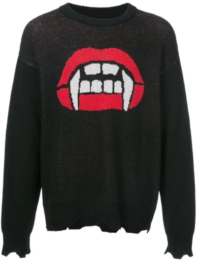 Haculla Fang Lip Sweater In Black