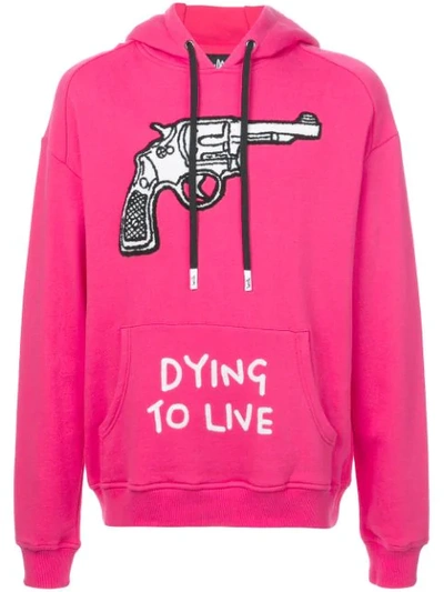 Haculla Dying To Live Patch Hoodie In Pink