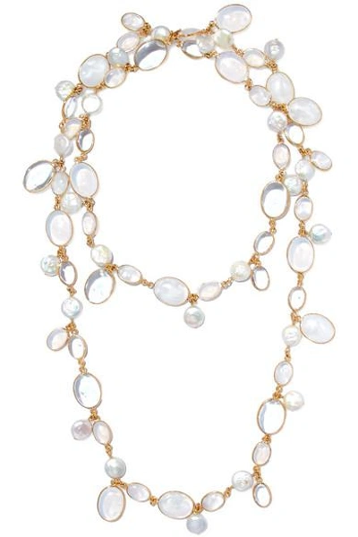 Loulou De La Falaise Gold-plated Pearl And Bead Necklace In White
