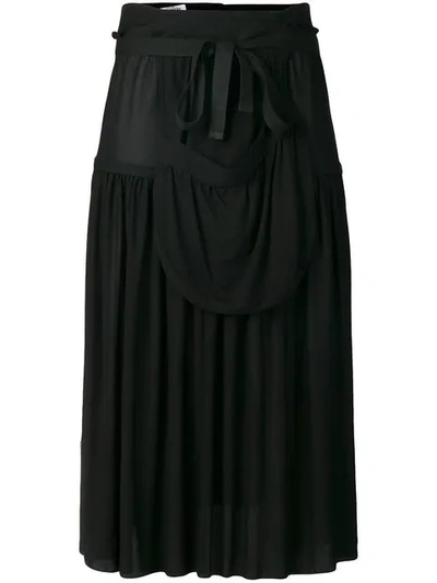 Jw Anderson Hoop Skirt With Sporran Pocket In Black