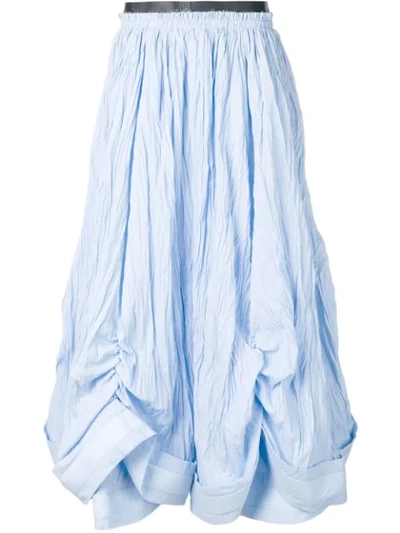 Jw Anderson Crinkle Pleated Skirt In Blue