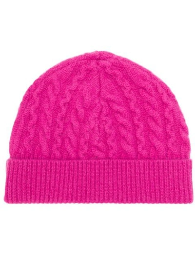 Aspesi Cable Knit Beanie - Pink