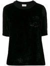 Moncler Velvet Flared T-shirt - Black