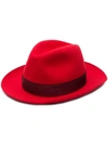 Borsalino Medium-brimmed Folar Hat - Red