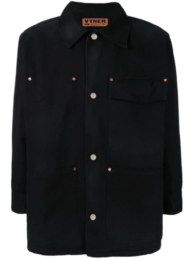 Vyner Articles Classic Cut Shirt Jacket - Black