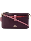 Coach Colour Block Shoulder Bag - Purple