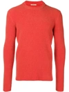Nuur Ribbed Knit Jumper In Orange