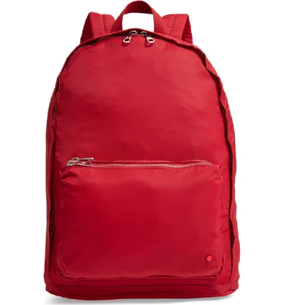 State Lorimer Neon Trim Backpack In Red Dahlia/silver