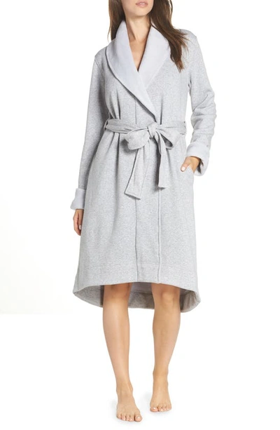 Ugg Duffield Ii Double-knit Fleece Dressing Gown In Grey