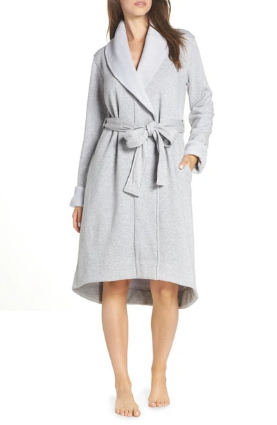 Ugg Duffield Ii Double-knit Fleece Robe In Seal Heather