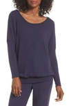 Eberjey 'cozy Time' Slouchy Long Sleeve Tee In Northern Lights