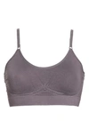 Yummie Seamlessly Shaped Convertible Scoop Neck Wireless Unlined Bralette In Gargoyle