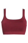 Yummie 'tanya' Scoop Neck Bra In Red Plum
