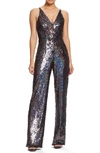 Dress The Population Charlie Sequin Jumpsuit In Onyx