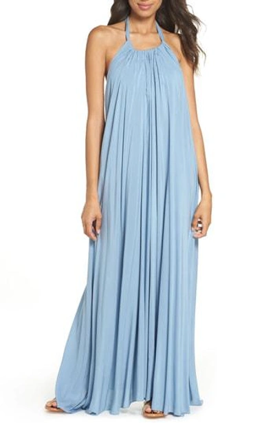 Elan Cover-up Maxi Dress In Blue