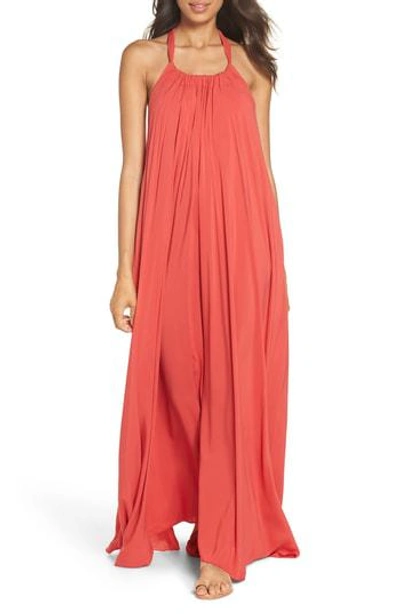 Elan Cover-up Maxi Dress In Coral