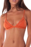 Rhythm My Bralette Triangle Bikini Top In Rust