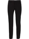 Prada Technical Stretch Fabric Trousers In Black